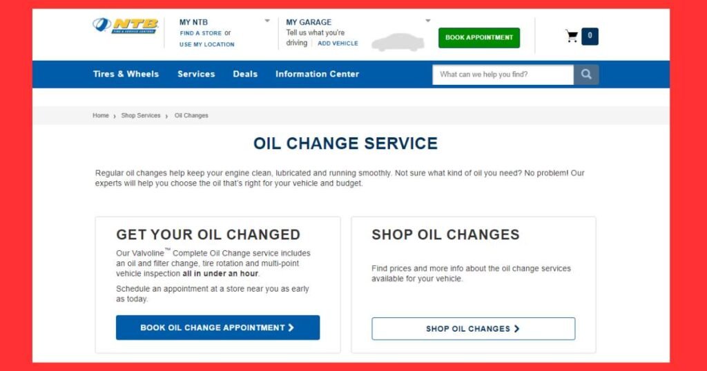 How Much is an Oil Change at NTB?